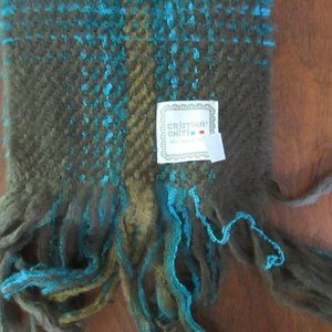 Christina Chiti Long Winter Scarf with Fringe Made in Italy Like New